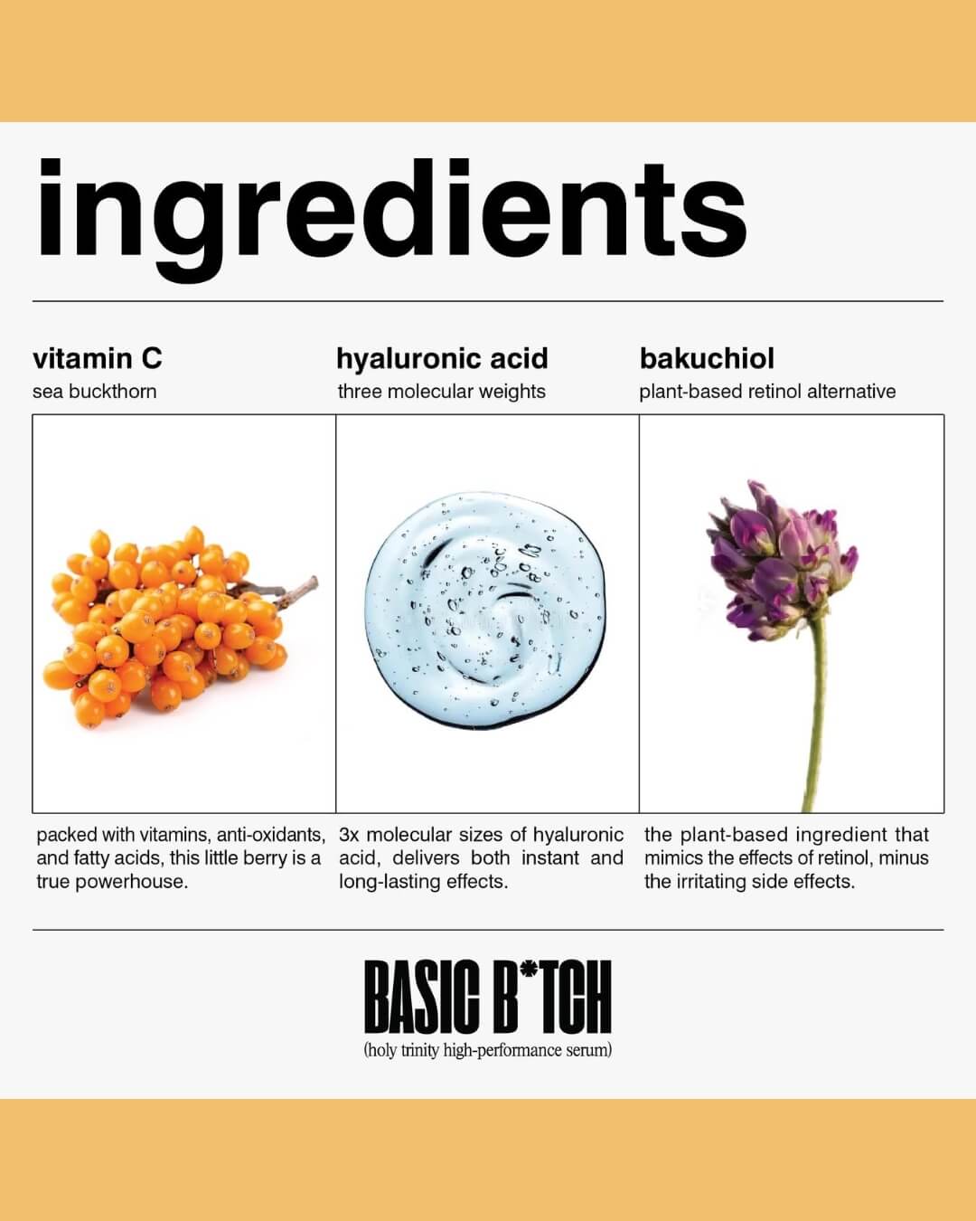 Basic B*Tch Holy Trinity High Performance Serum